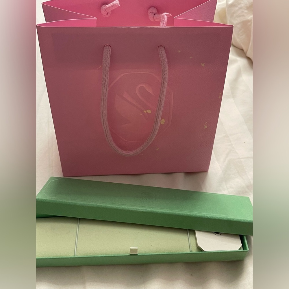 Swarovski Pink Bag with Green Box